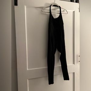 HALARA black open back jumpsuit